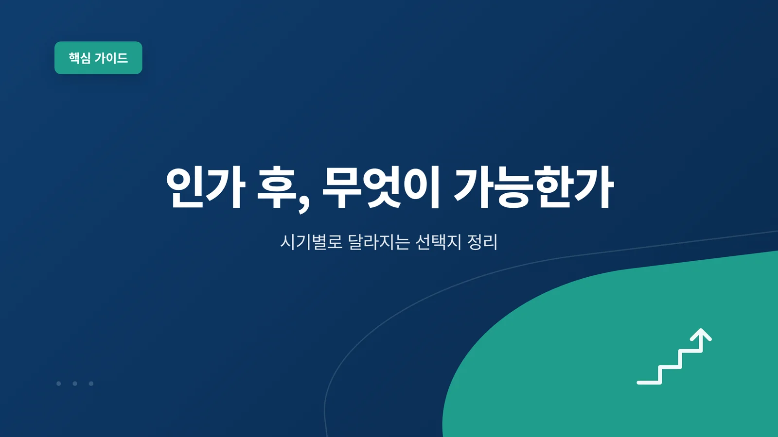 개인회생 인가 후 대출 핵심 가이드 — 인가 후 무엇이 가능한지 시기별로 정리한 안내 이미지